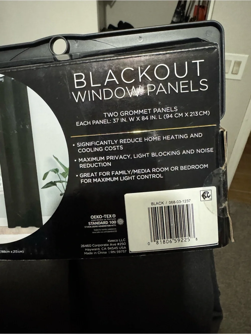 Eclipse Black Blackout Window Panel Curtains - 2 Panels